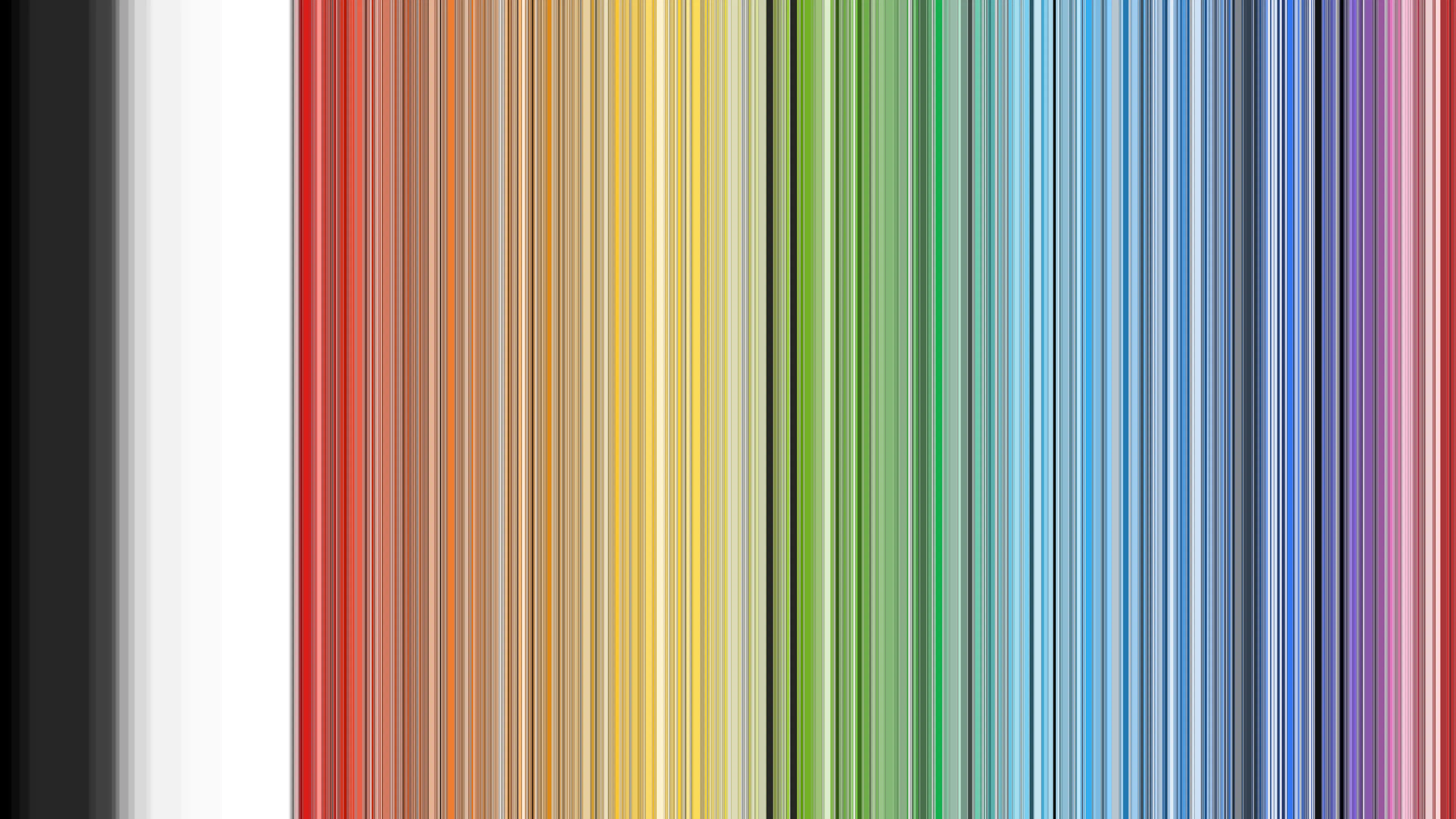 A gazillion horizontally stacked bars, sorted by colour. Also looks like a rainbow.