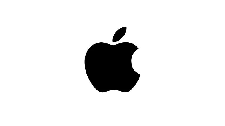 Black Apple logo on a white background