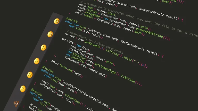 Ruler that tells you how much your code sucks using emojis