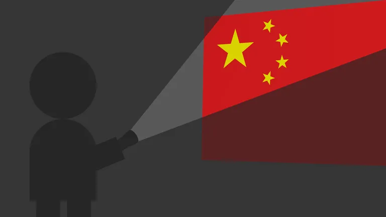 Someone shine’s a light on China’s flag