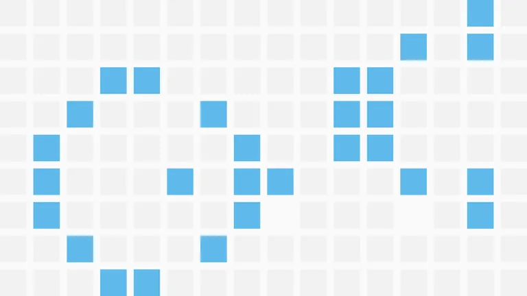 Shapes created from coloured blocks