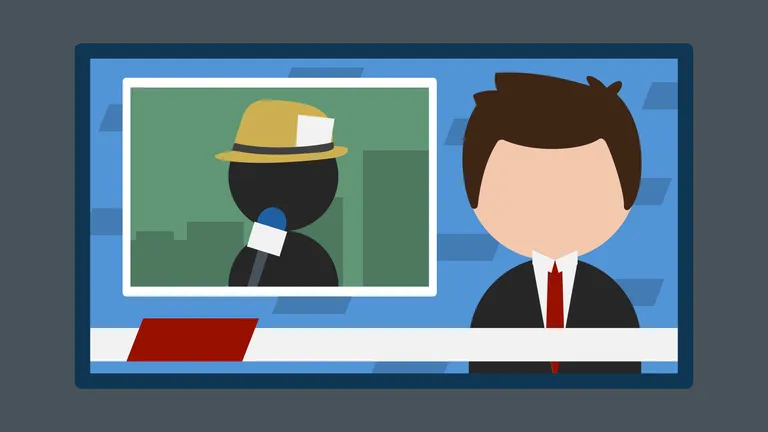 News programme with a live interview section