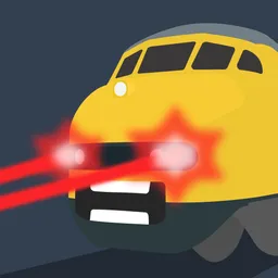 Antropromorphic Mat ’64 train with glowing laser eyes