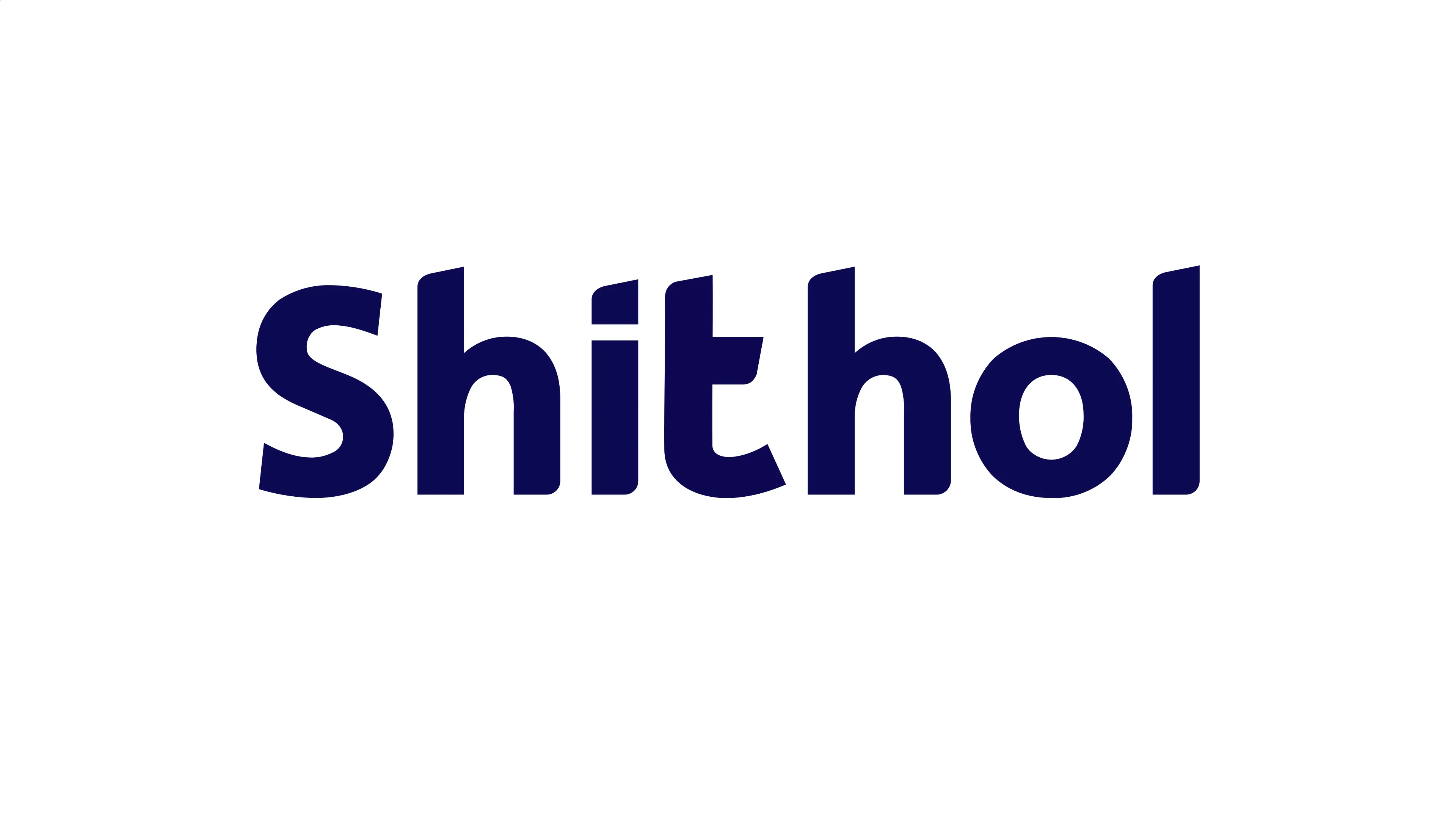 Schiphol Airport logo altered to read “Shithol”
