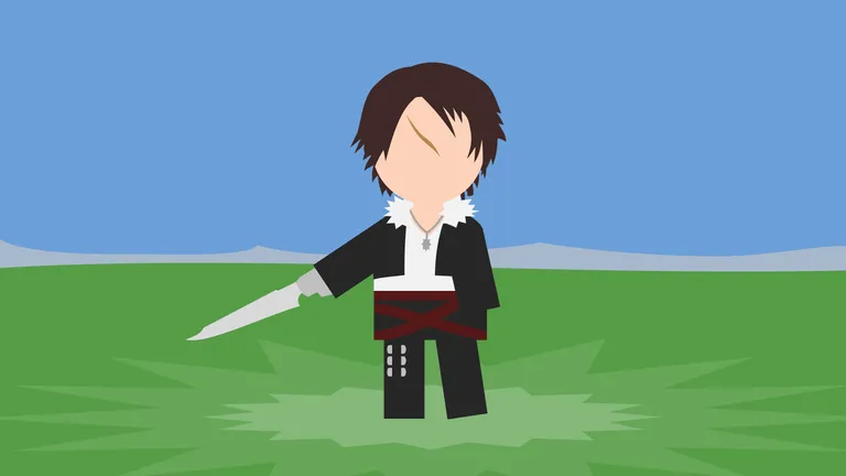 Squall Leonhart with his gunblade