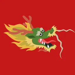 The head of a Chinese dragon