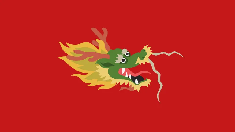 The head of a Chinese dragon