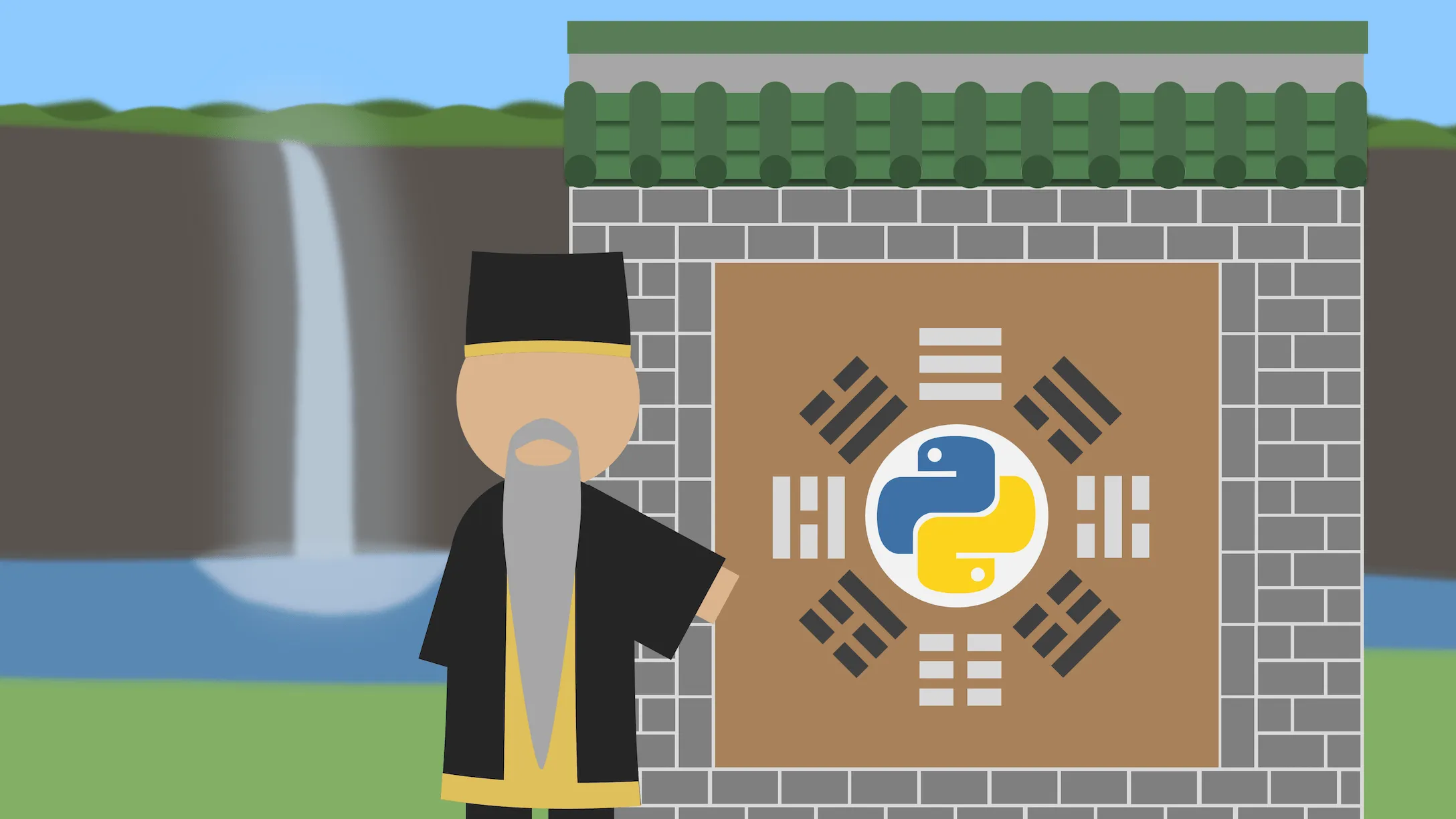 An enlightened Python master teaches disciples about the zen of Python