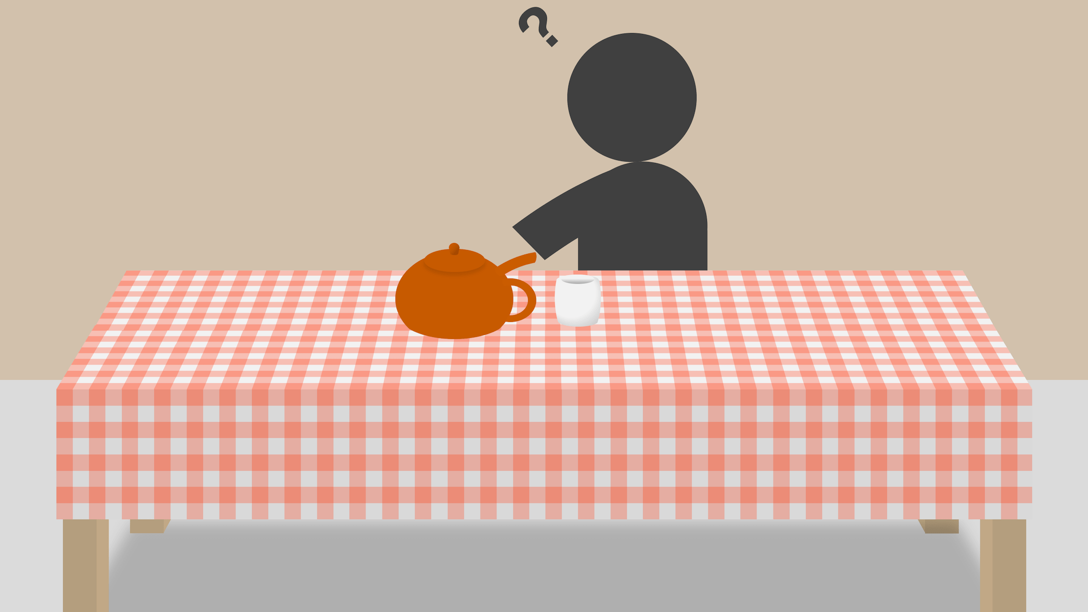 Impossible teapot on a table