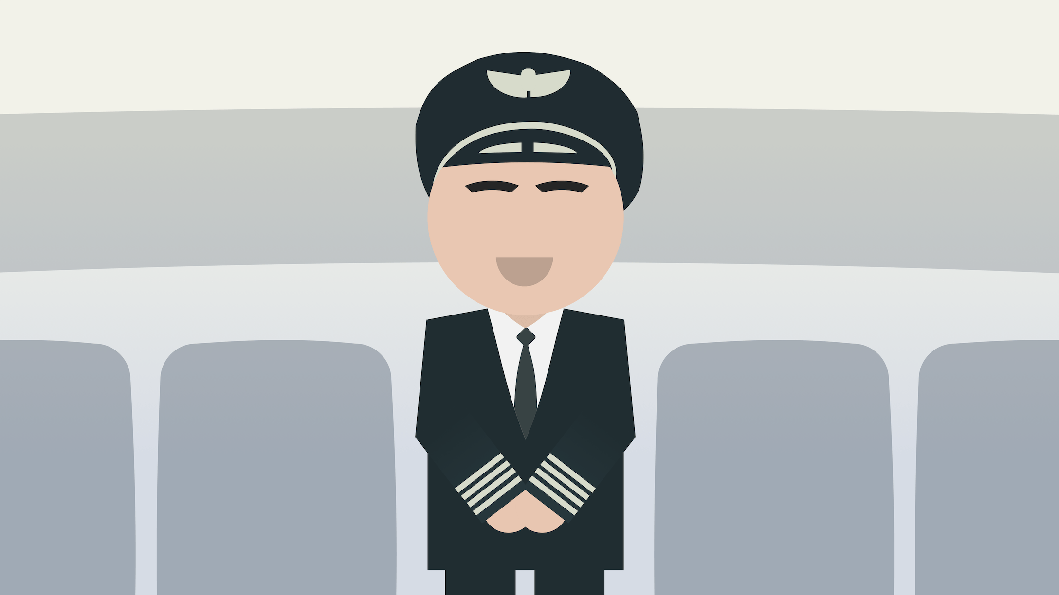 A pilot speaks to its passengers