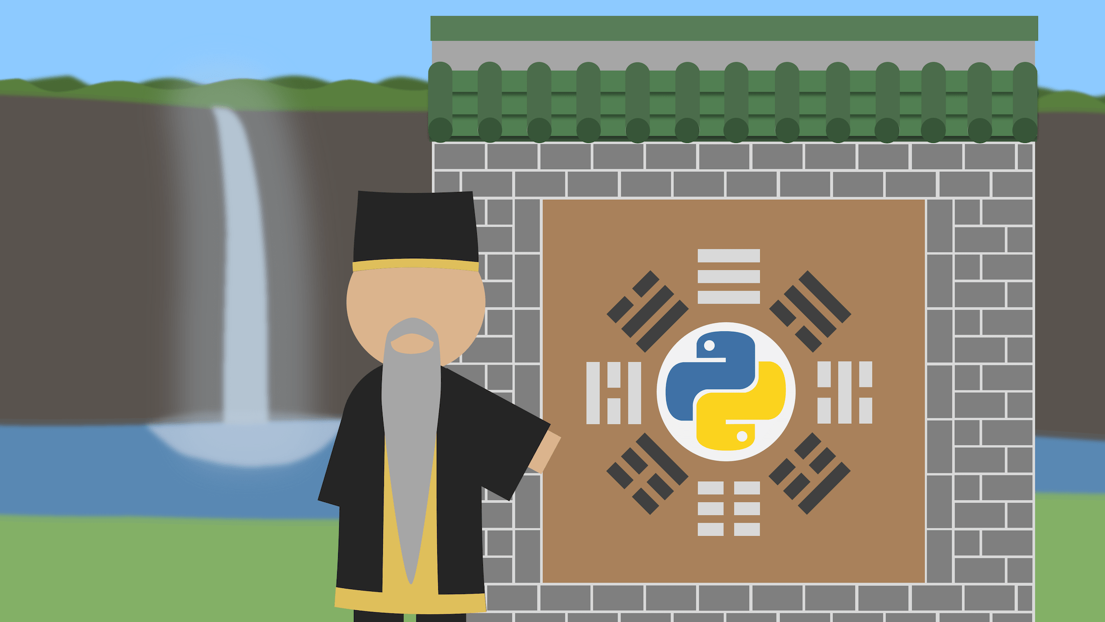 An enlightened Python master teaches disciples about the zen of Python