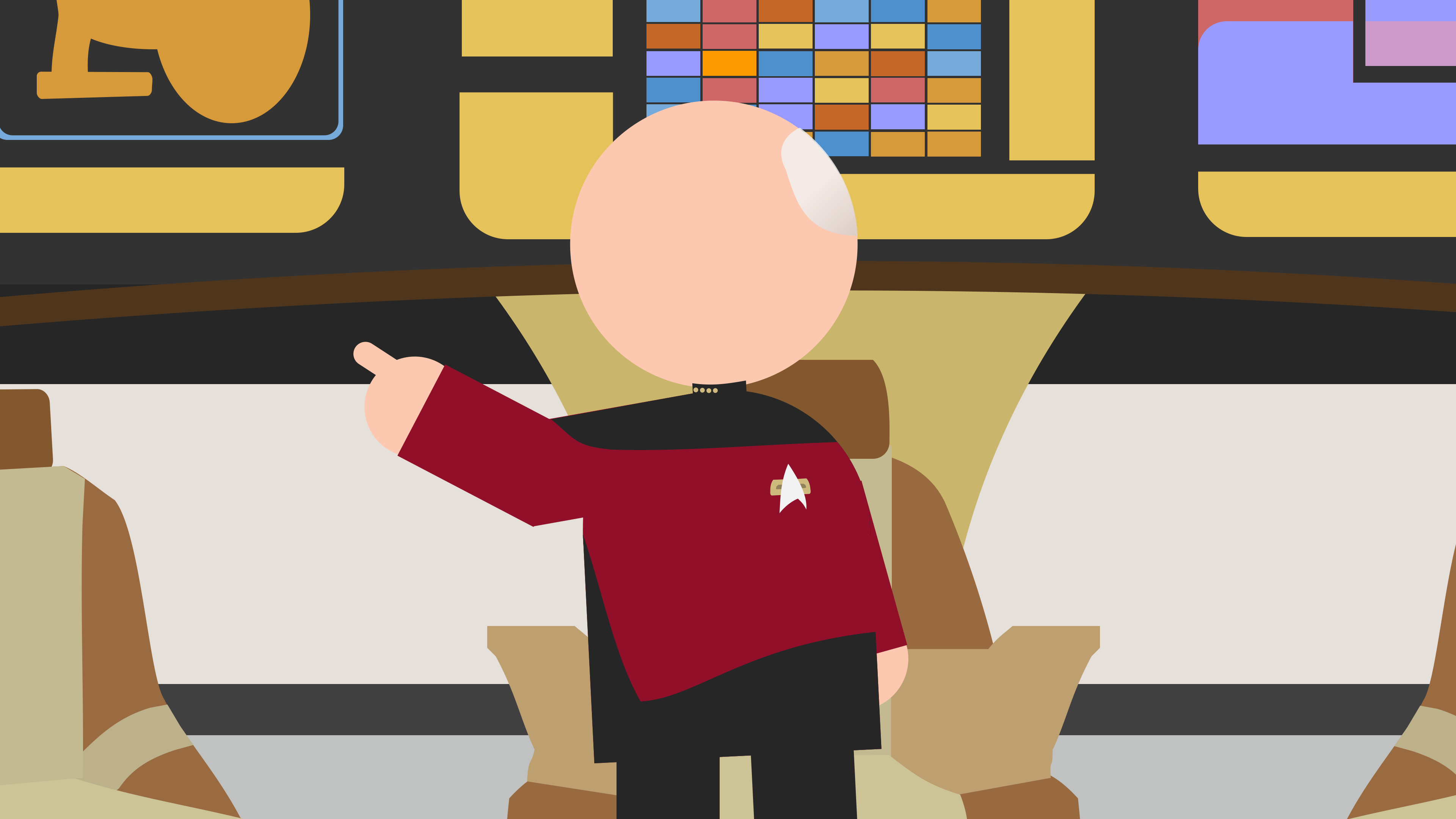 The USS Enterprise’s captain Jean-Luc Picard gives an order