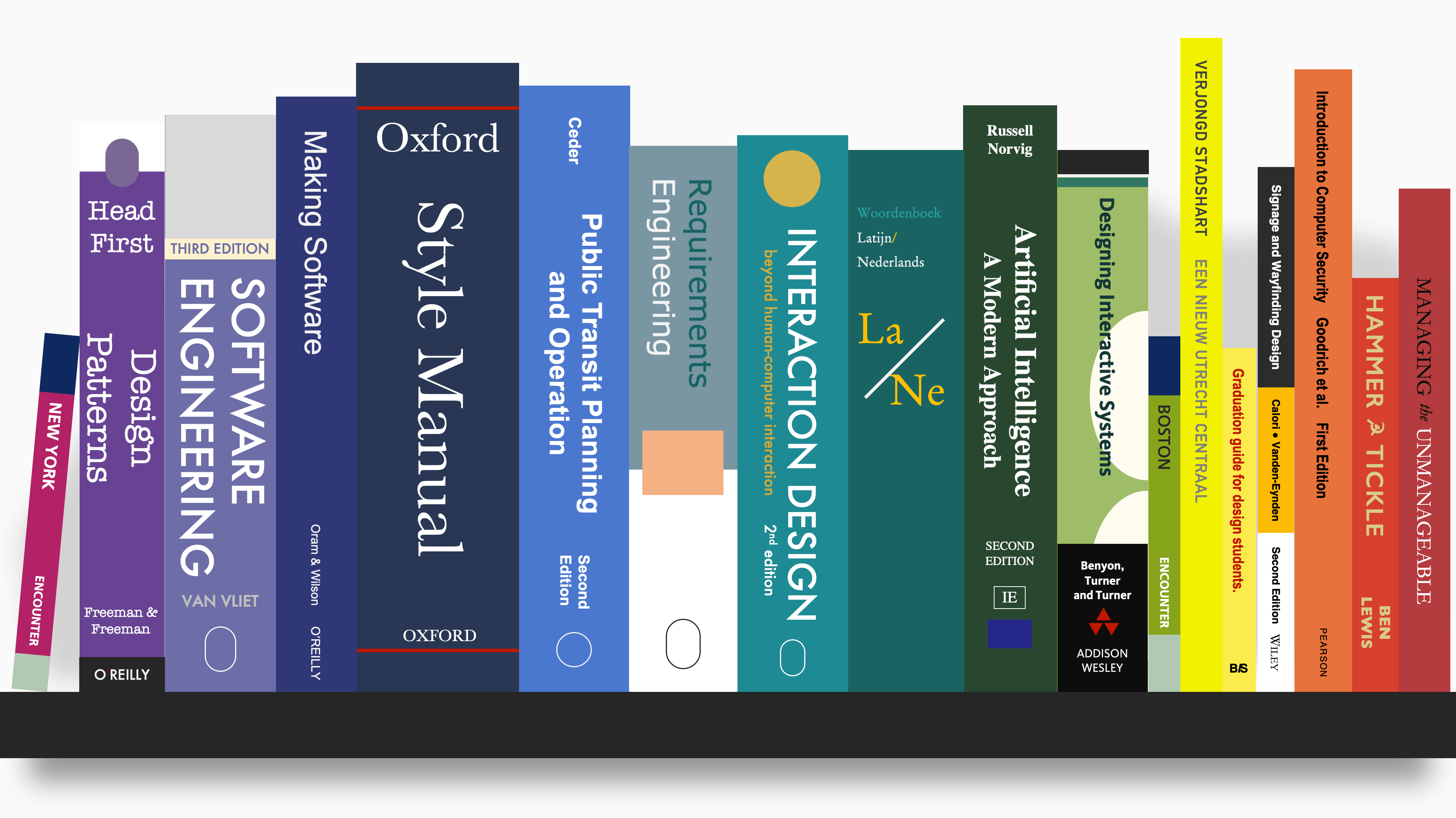 Books ordered by colour