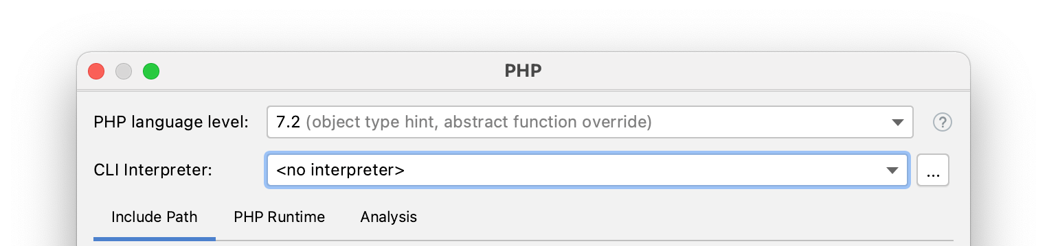 phpstorm cli interpreter php version not installed