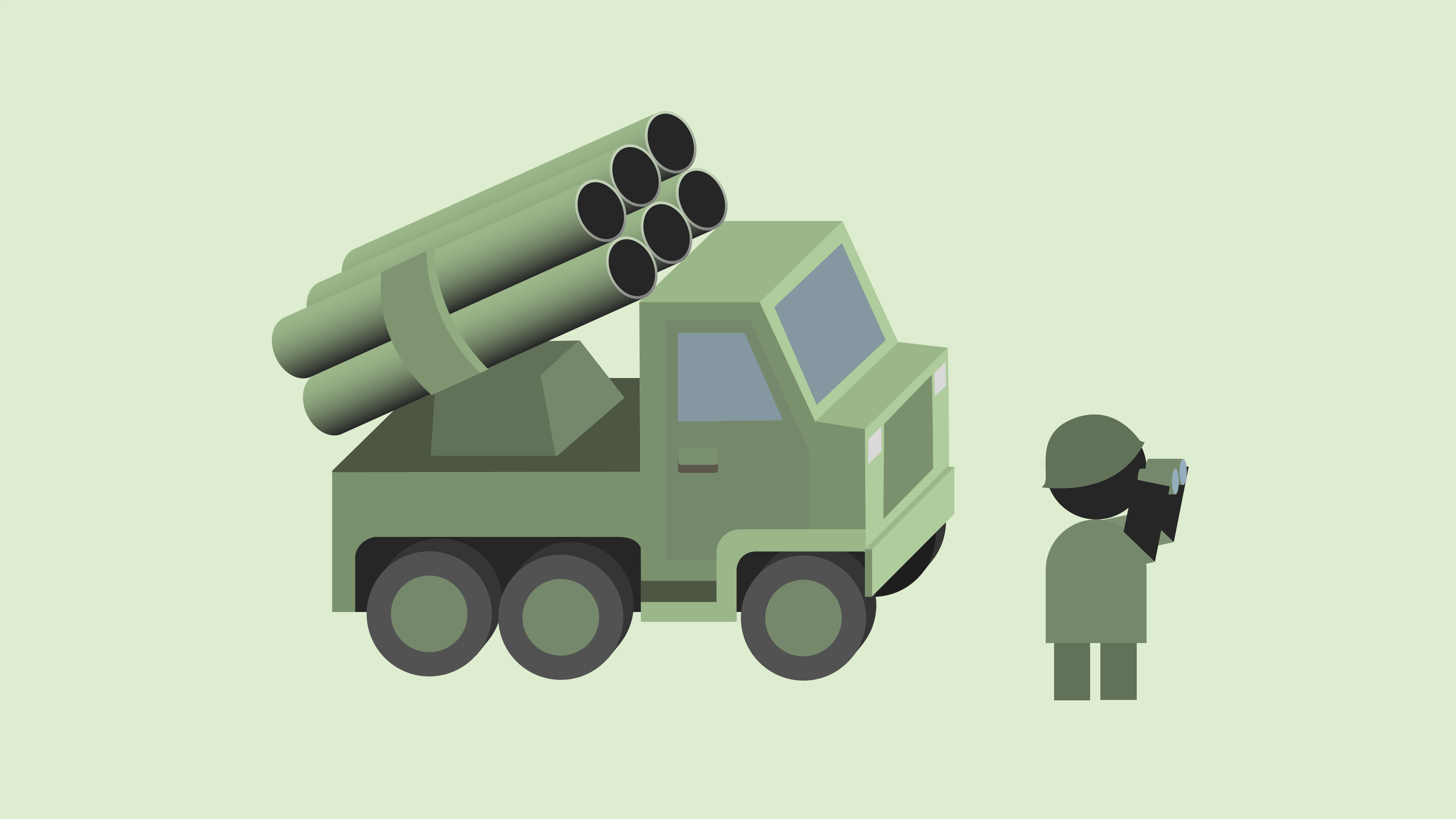 A Katyusha-like rocket launcher