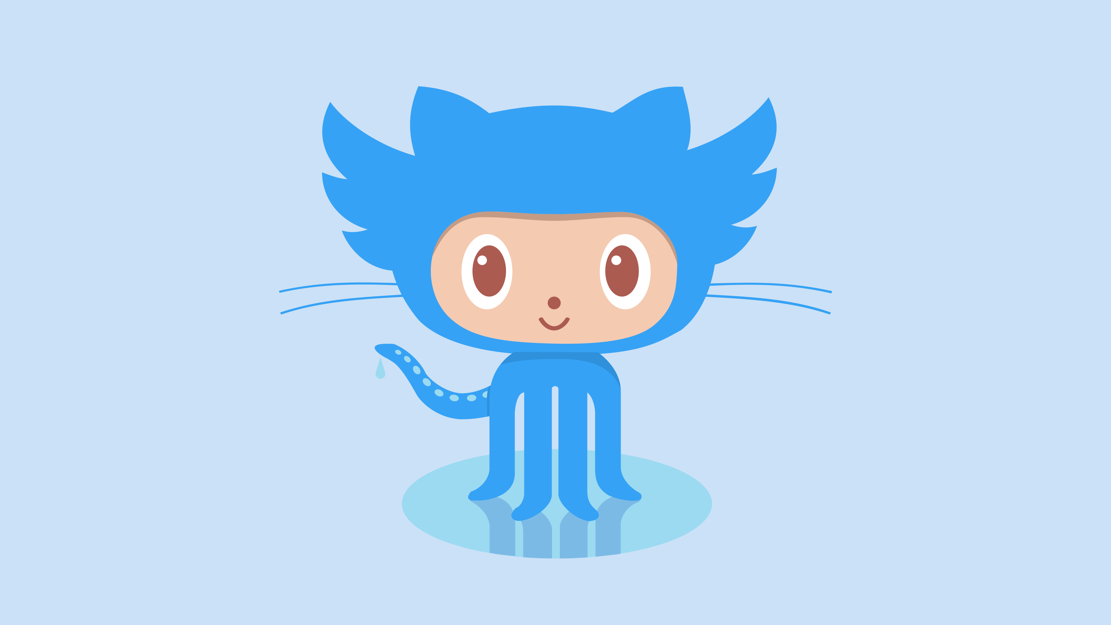 Octocat in a Twitter bird costume