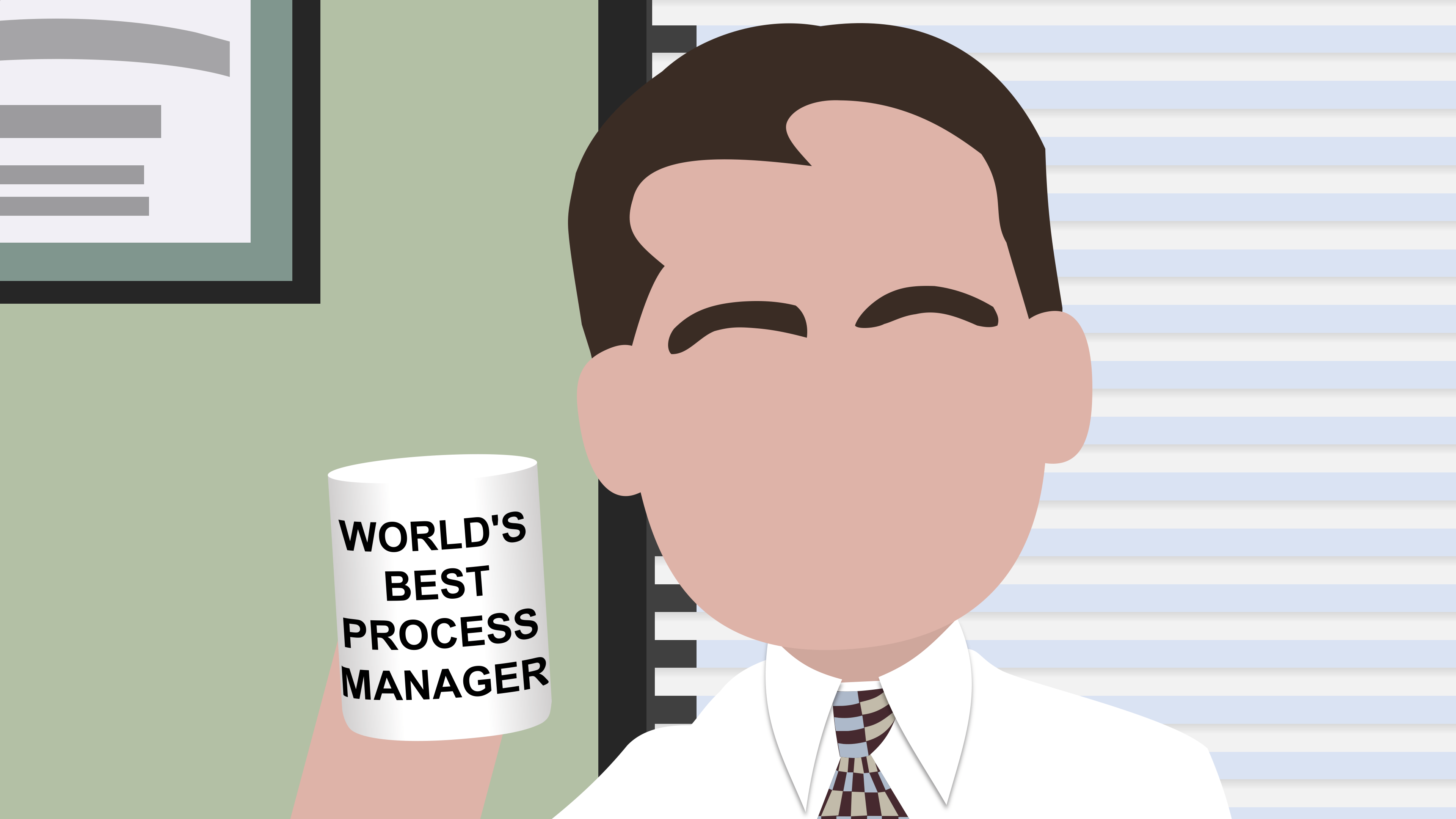 Process manager shows off their “World’s best process manager” cup