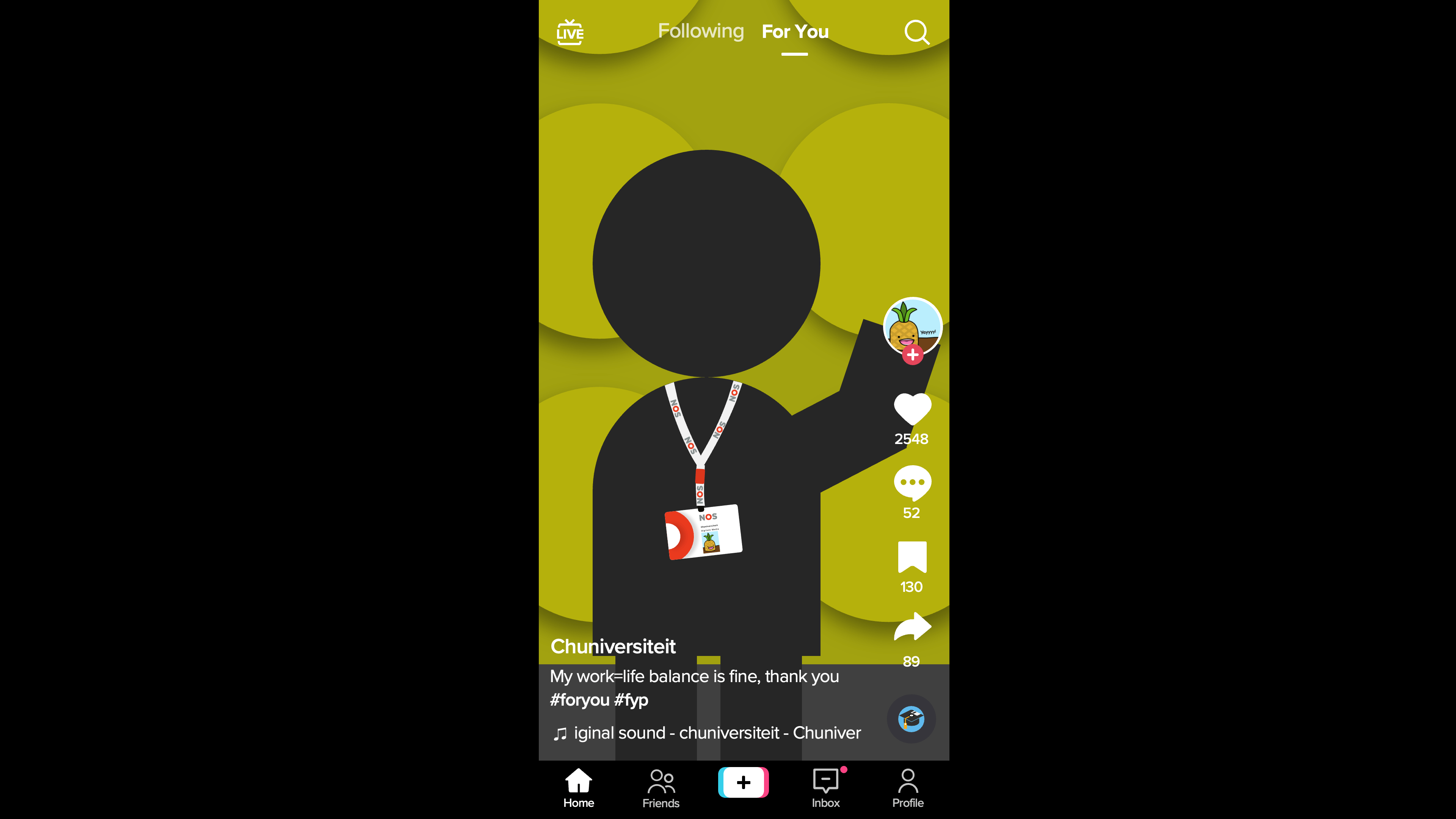 Stylised self-portrait in TikTok’s UI